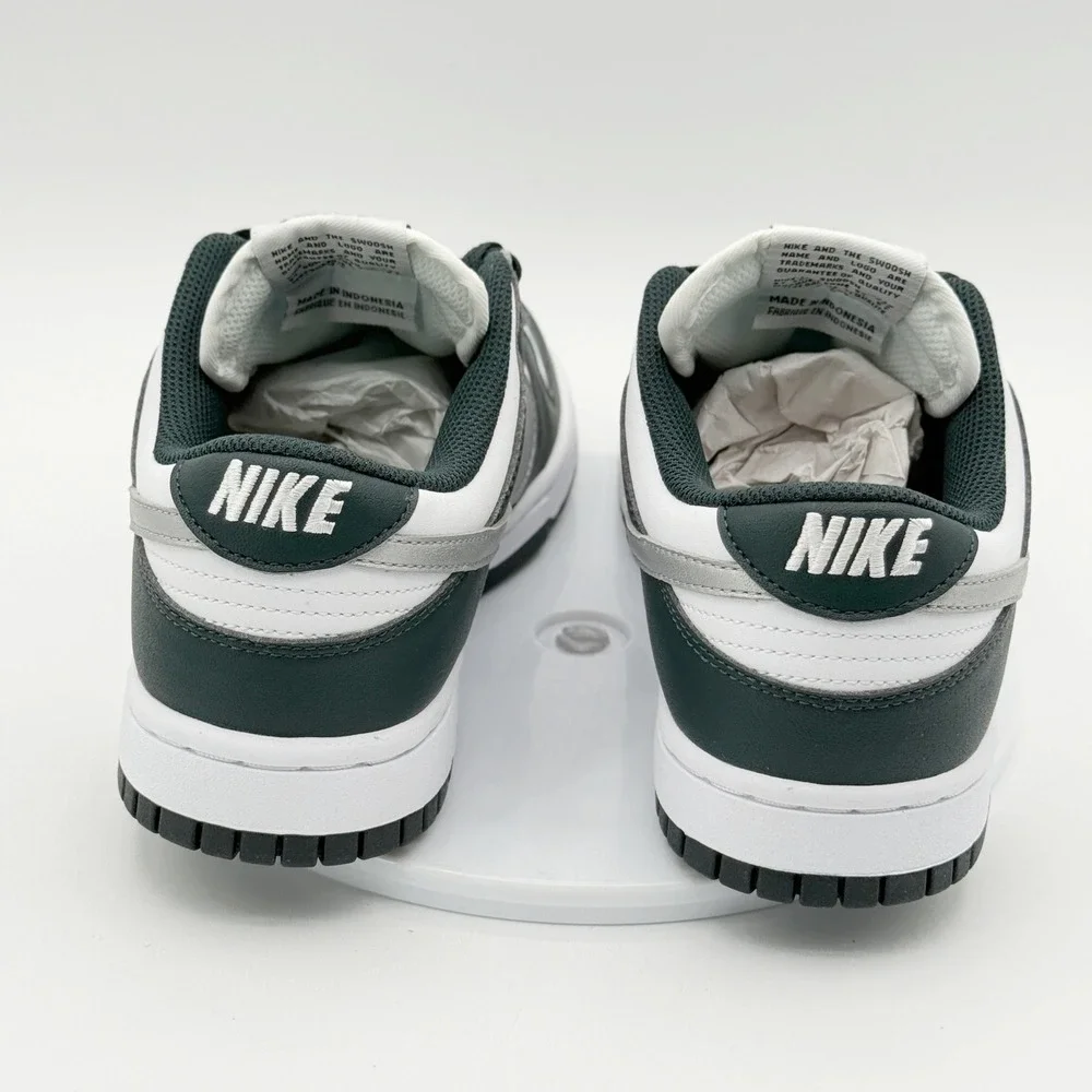 Nike Dunk Low Size 8.5 Womens Seaweed/Metallic Silver-White IO7450-364, NEW